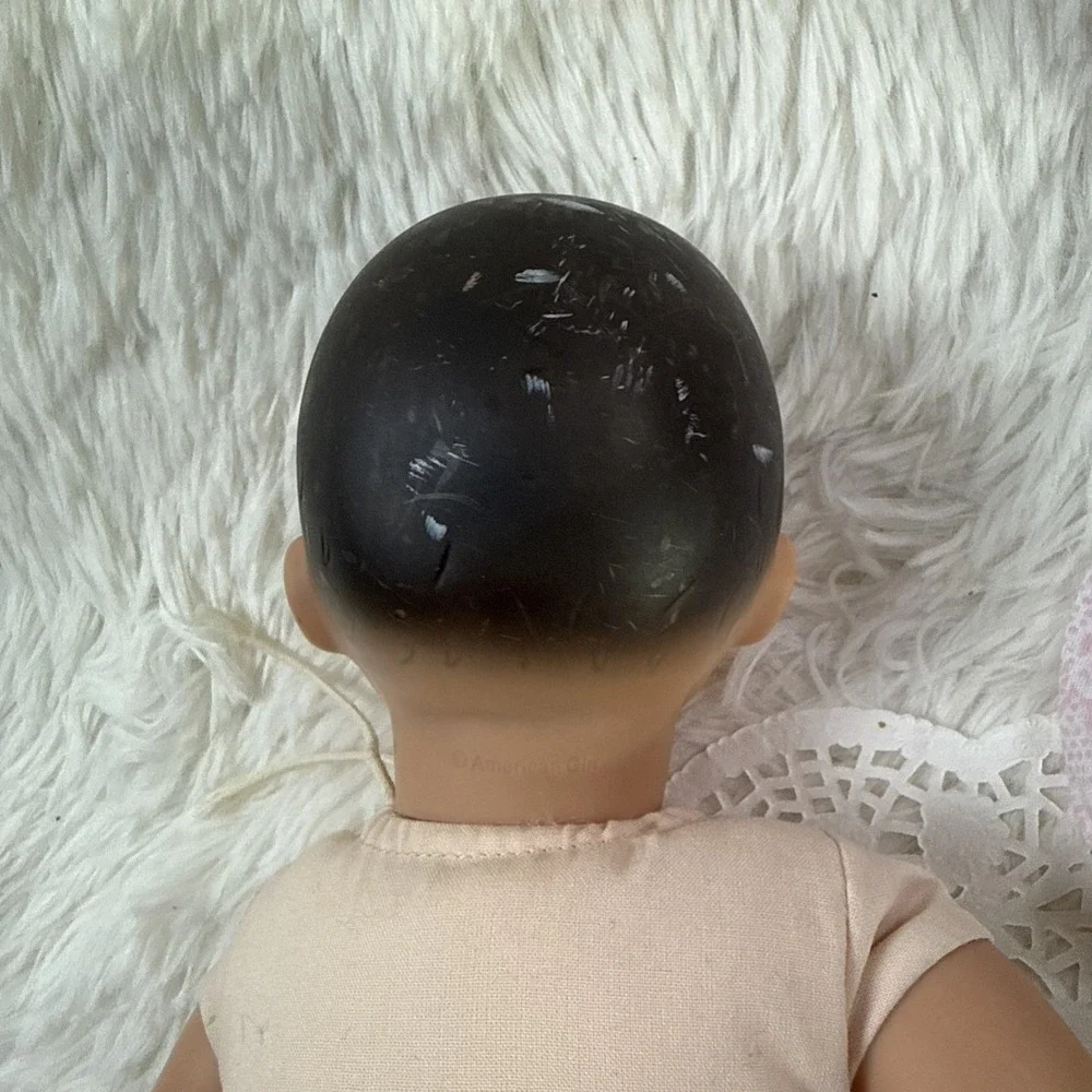 American Girl Bitty Baby Doll Dark Molded Hair Brown Eyes 2013 Unbranded Outfit